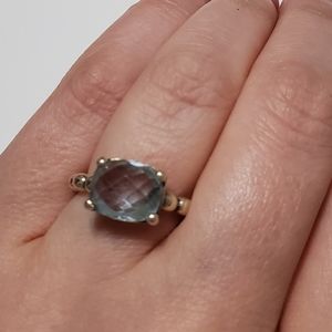 Pandora topaz silver ring